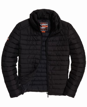 Superdry Double Cipzár Fuji Férfi Kabát Fekete | HLFXU7934